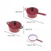 Omquot Shiny Enamel Alloy Miniature Kitchen Set for Dollhouse Kitchen Decor with Sturdy Construction for Microphone Scenes view 4
