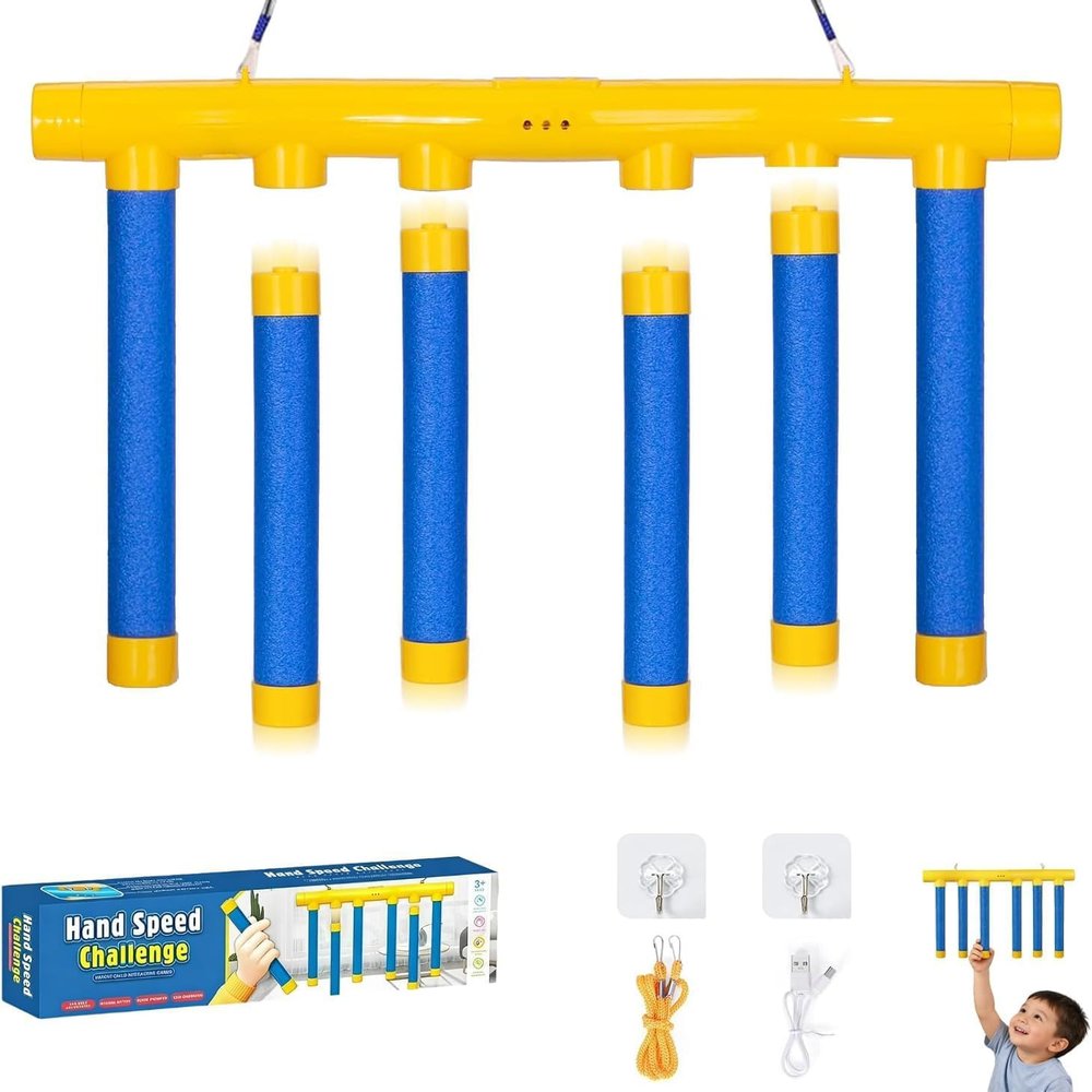 Reflective Drop Stick Challenge Game,2026 Upgrade Hand Eye Coordination Training,Hand Eye Coordination Reflex Training Toy, 3 Adjustable Speed Modes, Catching Sticks Game for All Ages