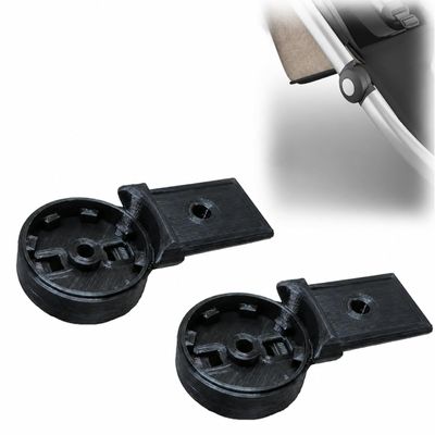Footrest Hinge Repair Kit Compatible with UppaBaby Vista Stroller, 2-Pack Footrest Replacement Hinge Plate Repair Part for DIY Restore Use