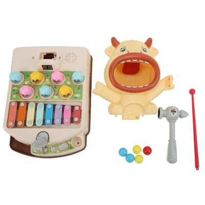 Mtlavishness Multifunctional Whack Game Interactive Baby Toy with Music Whack Game for Early Education 6 Level Hamster Mode 4 Entertainment Modes 197 English Learning Contents