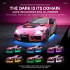 Actualia RC Drift Car 1:43 Scale Remote Control Racing Car with Gyroscope, 2.4GHz Full Proportional Drift Vehicle, LED Light RC Drift Car for Indoor Track Racing White view 4