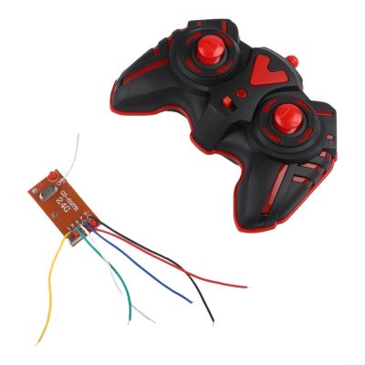 2.4G 4-Way Remote Control Module Set Including Transmitter And Receiver Boards, Wireless Circuit For RC Cars And Boats, Compact Design For DIY Projects Blue(Red)