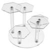HONMEET Display Stand and Compact Structure Acrylic for Collectible Figures and Perfume with Hexagonal Shape , Exceptional Transparency for Windowsills and Countertops view 1
