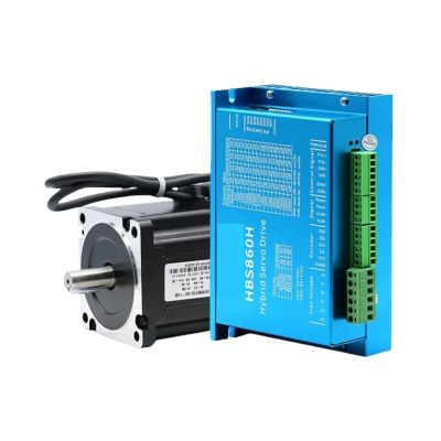 1Set Nema34 Closed Loop Servo Motor Motor Kits Closed-Loop Driver HB860H+86HB250-80B 4.5N.m 86mm Motor Hybrid Step-servo Drive(with HBS860H Driver)
