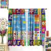 ABC Alphabet Curtains, Cartoon Colorful Animal Funny Education Learning Blackout Window Treatments, Rod Pocket Thermal Insulated Drapes 2 Panels Set for Kids Room Nursery Classroom, 42" W X 63" L view 4