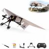 A-MONIES Rc Paper Airplane Kit with Gyro Stabilizer DIY Electric Remote Control Plane with Dual Propellers, Lightweight Foldable Flying Stem Toy Micro Fixed Wing Drone view 1