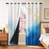 Blackout Kids Curtains for Bedroom Thermal Insulated Winter Landscape Snowflakes Curtains for Boys and Girls Grommet Top Window Treatment 2 Panels Drapes for Nursery, 52" W x 84" L, White view 3