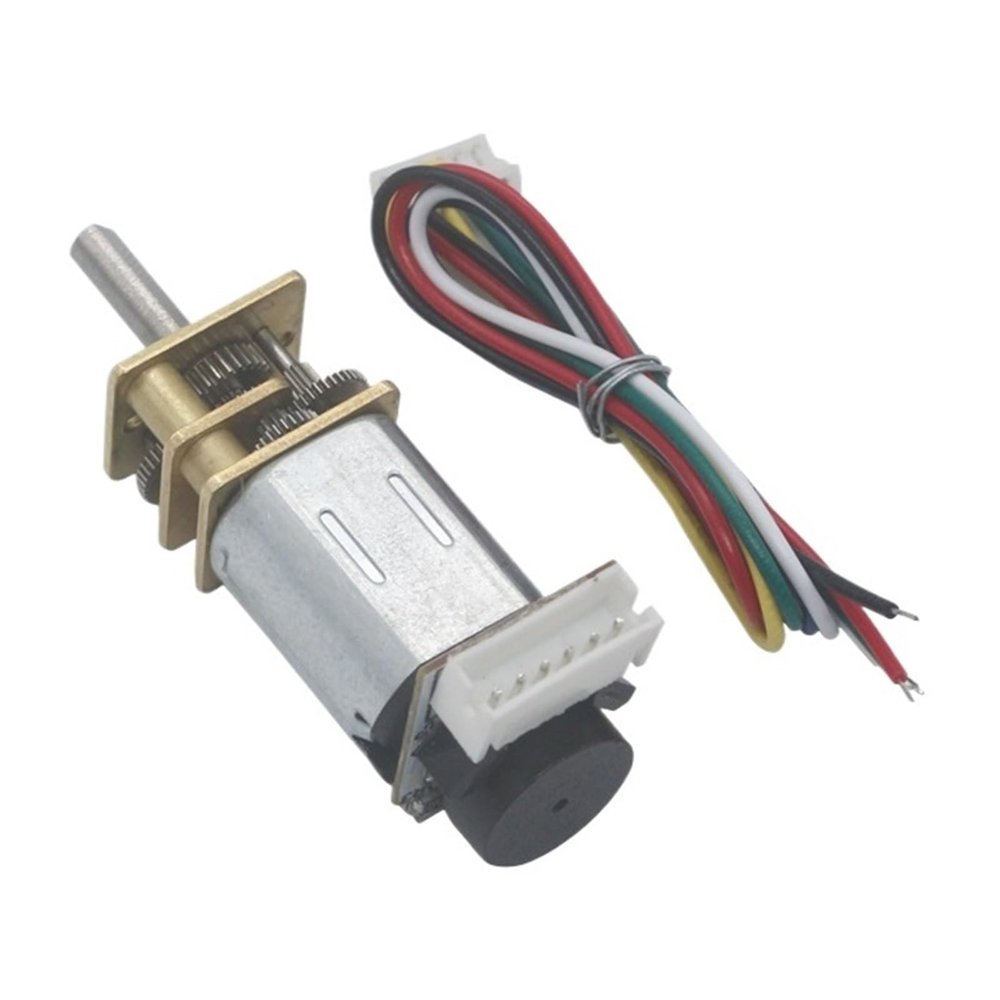 N20 Mini Micro Metal Gear Motor DC 3V 6V 12V Encoder 19-3000RPM Slow Speed Reduction Reducer Geared Motors(Without Mount,6V 1500RPM)