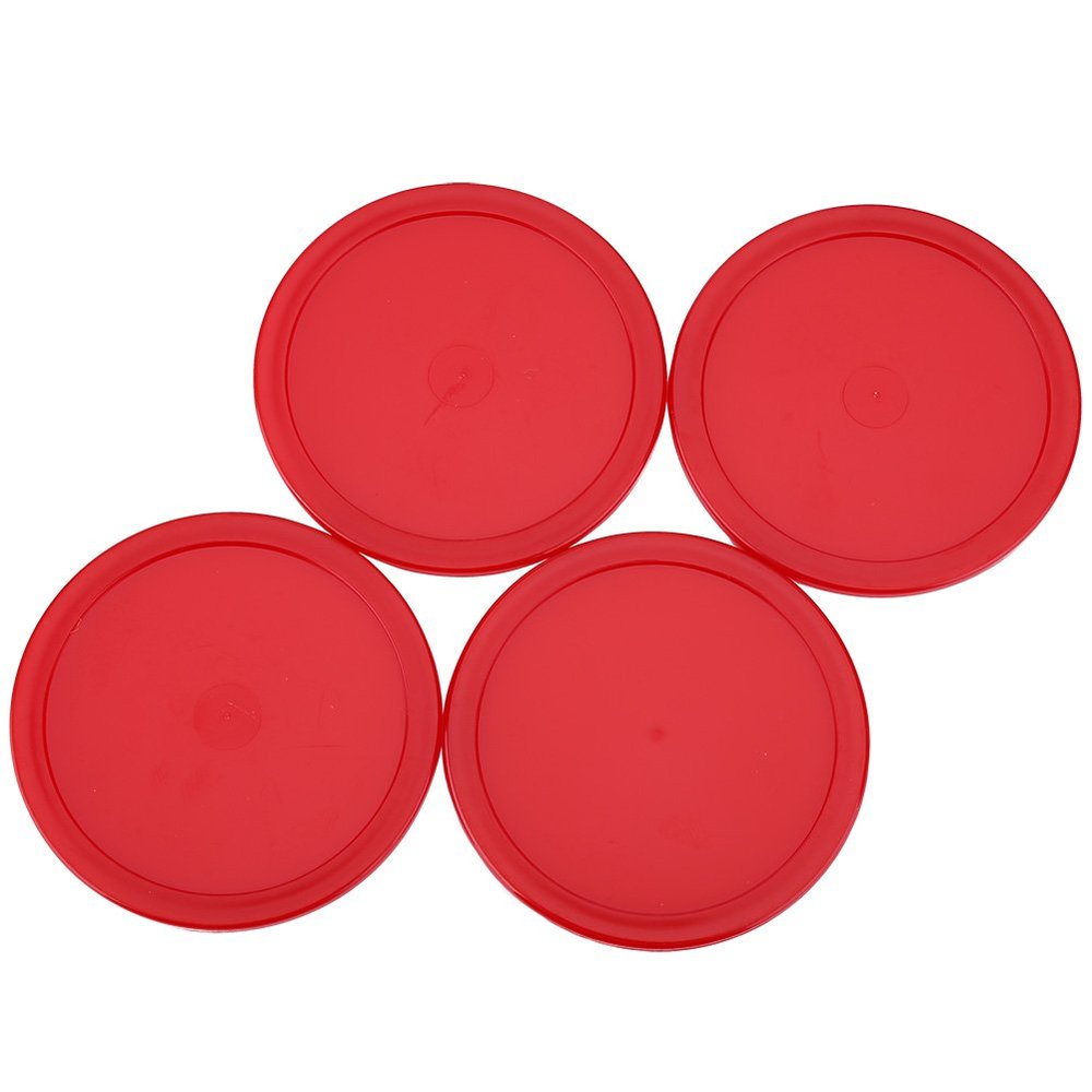 Vistreck Plastic Lightweight Ice Hockey Pusher and Pucks Set Table Games with 2 Pushers and 4 Pucks