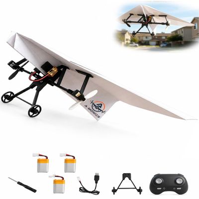 A-MONIES RC Paper Airplane Kit with Gyro Stabilizer