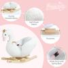 Rocking Horse - Swan Plush Ride on Toys with Seat and Handles - Wooden Rocking Horse for Kids 18 Months and Up - Baby Toys by Lil' Riders (White) view 2