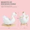 Rocking Horse - Swan Plush Ride on Toys with Seat and Handles - Wooden Rocking Horse for Kids 18 Months and Up - Baby Toys by Lil' Riders (White) view 4