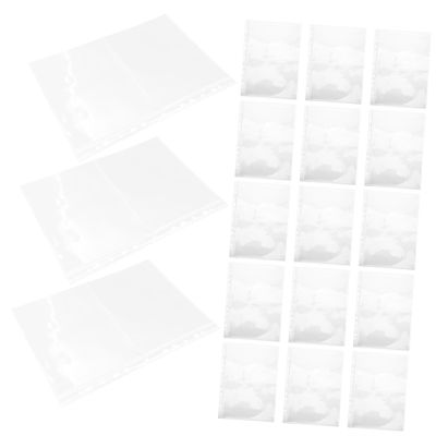 VICASKY 40pcs A4 Stamp Album Pages with High Transparency and Large Capacity, Single-sided Pp Binder Sleeves for Stamp Collectors, for Home Shelf or Office Organization