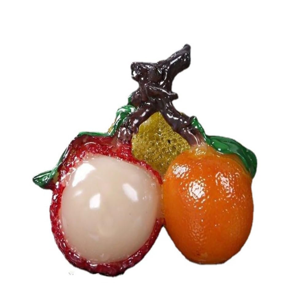 VRFTGHYJU 8.5cm Color Changing Lychee Tea Pet Purple Sand Tea Table Ornament Tea Set Playware