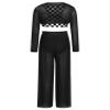 Zaldita Girls Race Car Driver Outfit Streetwear Hip Hop Dance Outfits Stage Performance Dancewear for Club Black 6 Years view 4