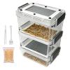 Live Mealworm Breeding Kit Clear Silkworm Breeding Box view 1