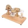 Omabeta Stirling Engine Model Kit CNC Frame Multi Color LED for Physics Learning 3.0 to 5.0V view 2