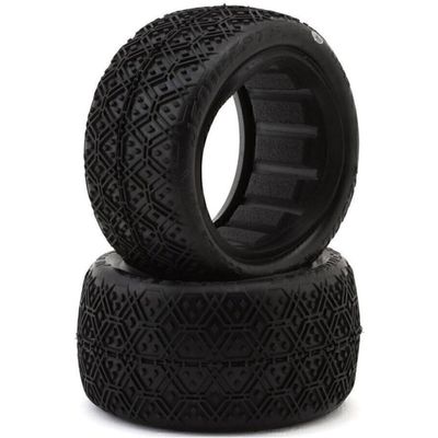 JConcepts 4140-06 Double Bar 2.2 inch Rear Buggy Off-Road Racing Tires (2) (Silver) 1/10 Scale 2WD RC Replacement Tire