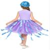 TiaoBug Girls Jellyfish Tutu Outfit Ocean Animal Themed Party Dress Up for Halloween Trick-or-Treating Purple 6 Years view 2