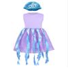 TiaoBug Girls Jellyfish Tutu Outfit Ocean Animal Themed Party Dress Up for Halloween Trick-or-Treating Purple 6 Years view 3