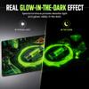 GuarditechProX Glow-in-the-Dark TCG Playmat, 24 x 14 in Rubber Card Game Battle Mat with Real Luminous Green Liquid Effect, Includes Triangular Protective Storage Tube (TCRI, Holographic) view 2