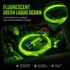 GuarditechProX Glow-in-the-Dark TCG Playmat, 24 x 14 in Rubber Card Game Battle Mat with Real Luminous Green Liquid Effect, Includes Triangular Protective Storage Tube (TCRI, Holographic) view 3