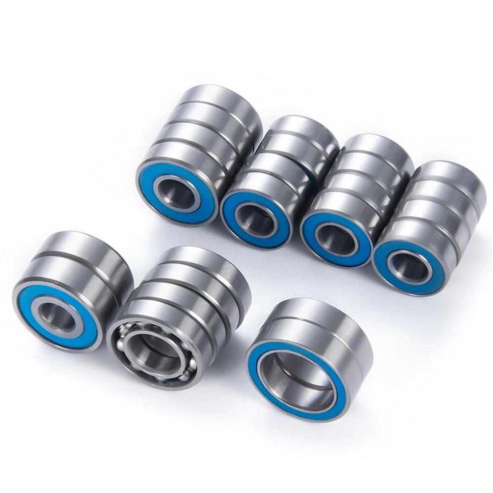 RC Car Sealed Bearings Compatible with Axial for Capra for Currie F9 1/10 RC Crawler Car Front and Rear Axle Bearing Parts 24Pcs Blue Bearing Kit Rubber Sealed