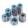 RC Car Sealed Bearings Compatible with Axial for Capra for Currie F9 1/10 RC Crawler Car Front and Rear Axle Bearing Parts 24Pcs Blue Bearing Kit Rubber Sealed view 2