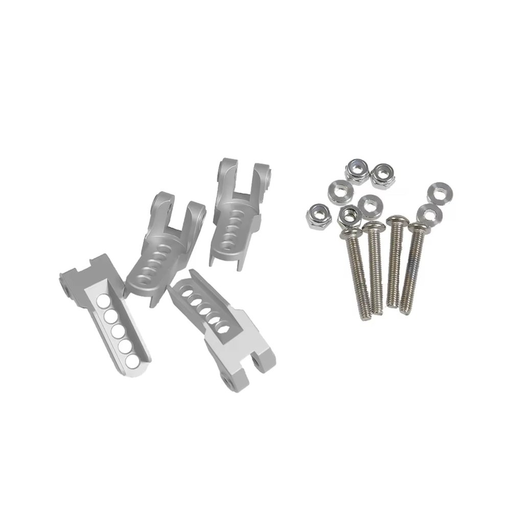Rc Toys Accessories for Traxxas for TRX4 1/10 4Pcs Aluminum Alloy Adjustable Shock Suspension Mount Bracket RC Crawler Car Upgrade Repairs Parts(Silver)