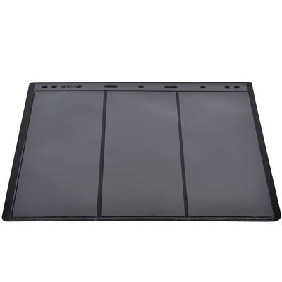 SUNGOOYUE Stamp Collection Album Pages, 9 Hole Stamp Album Page Sheets, Black Background 10 Pack, 218 280mm, 3 Line or 4 Line Layout, for Collectors Organization and Display (3 lines on black