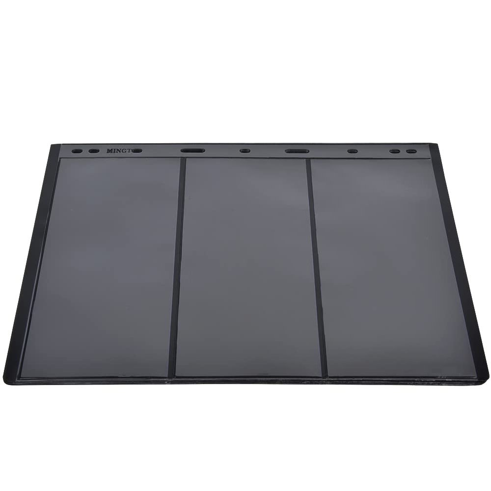 SUNGOOYUE Stamp Collection Album Pages, 9 Hole Stamp Album Page Sheets, Black Background 10 Pack, 218 280mm, 3 Line or 4 Line Layout, for Collectors Organization and Display (3 lines on black
