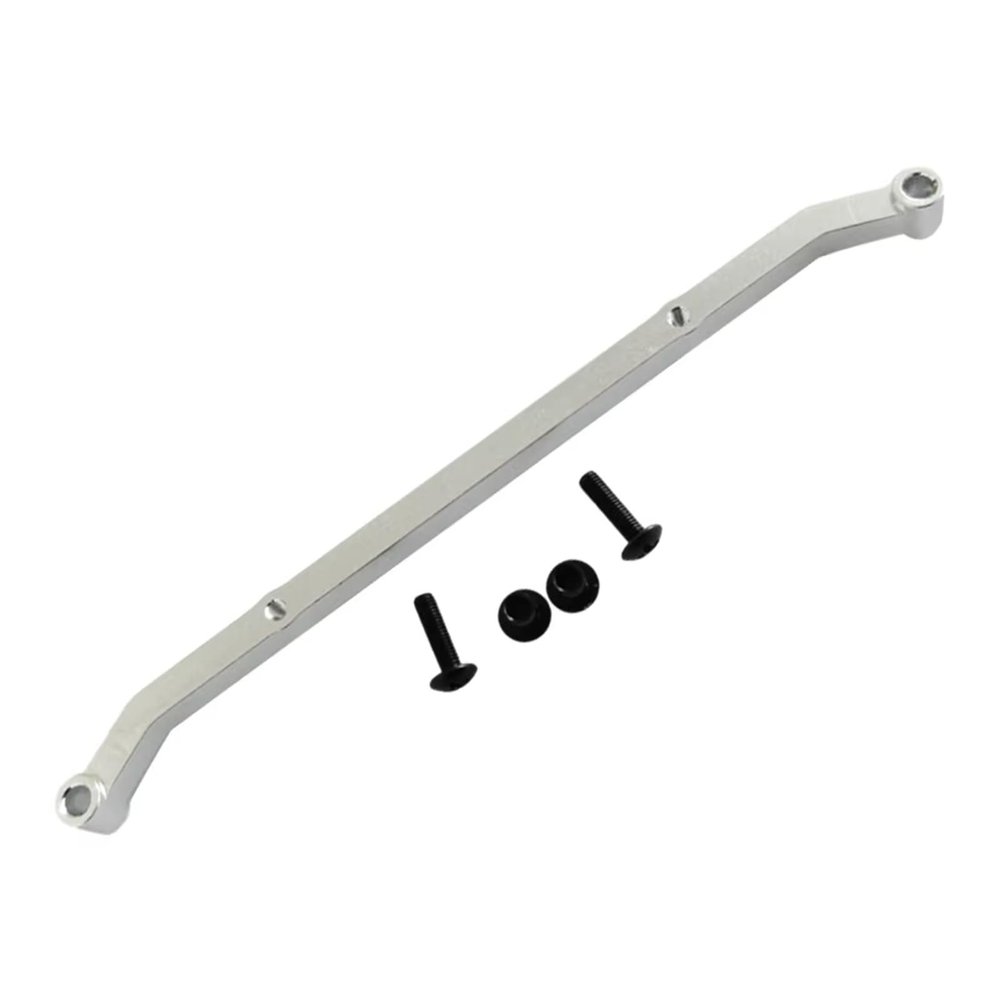 Rc Connecting Rod Compatible with Axial for SCX10 1/10 RC Car Part Aluminum Alloy Steering Link Rod RC Upgrade Part 1pcs Steering Linkage Tie Rod(Silver)
