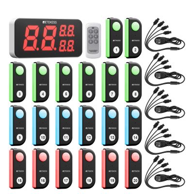 Retekess TM103 Buzzer for Game Show,Game Buzzers with Light and Sound(1-20)
