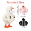 guduling 3 Pcs Desk Duck Outfits, 5.1 x 2.7 Inches Polyester Duck Clothes Accessories for Desktop Decor (Black, Pink, White) view 2