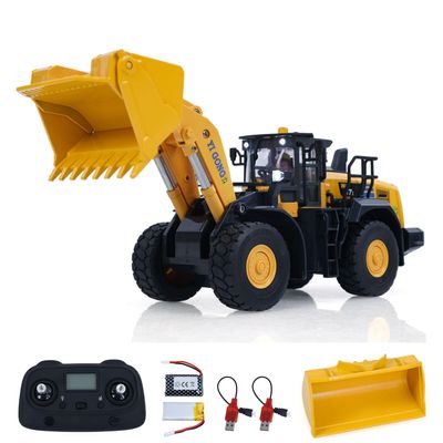 TOUCAN RC HOBBY Half Metal 1/50 Electric RC Loader Mini Remote Control Engineering Vehicle Model Ready to Run Light Sound Desktop Level Gift