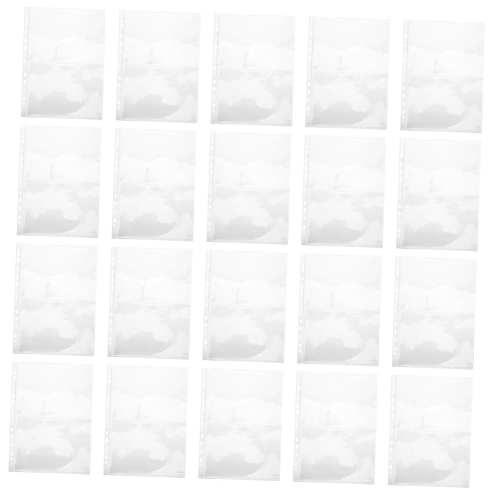 FIXOSHEE A4 Stamp Album Inserts for Collectors 40 Single-sided Stamp Storage Pages with 11-hole Loose-leaf Design and Binder Organizing 4 Packs