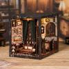 obzergem Book Nook Kit (European Melody Musical Instrument Box) DIY Miniature Wooden Puzzle, Vintage Book Room with LED Lighting, DIY Set for Adults view 2