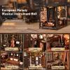 obzergem Book Nook Kit (European Melody Musical Instrument Box) DIY Miniature Wooden Puzzle, Vintage Book Room with LED Lighting, DIY Set for Adults view 4