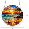 Acrylic Puzzles Suncatcher Window Hanging, 83 Pieces 7.4 Inch Sun Catcher Acrylic Puzzles Garden Decoration for Women Men Mom Birthday Gift Home Decor, Schnauzer Dog Sunflower view 3