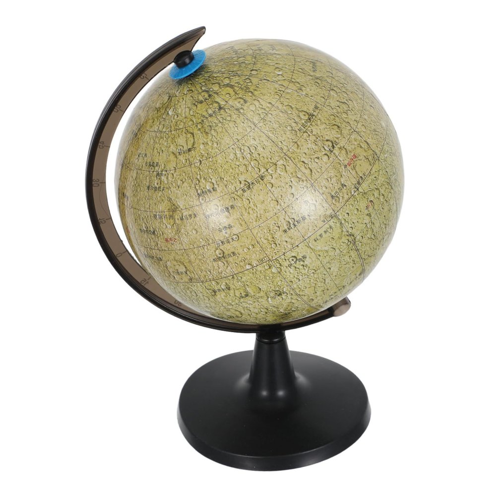 Totority Rotating Lunar Globe 5.5 Inch Diameter HD Moon Map with Stand, Portable Plastic Model, Interactive Education Tool for Astronomy Enthusiasts, Gift for Birthdays or Holidays