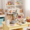 KQFCAZRE Toy Coffee Machine Accessories Included Pretend Espresso Maker Smooth Edges Mini Kitchen Appliance Toys Kids view 2