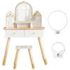 ROBOTIME White Kids Vanity Set Butterfly Mirror Stool for Girl Age3+ view 1