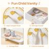ROBOTIME White Kids Vanity Set Butterfly Mirror Stool for Girl Age3+ view 4