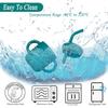 NICINGU 2Pack Silicone Sippy Cup + 2 Toy Straps - Spill Proof Toddler Cup with Adjustable Leash for Stroller High Chair-Blue view 4