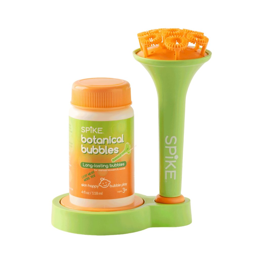 Innobaby Spike Long Lasting Outdoor Botanical Bubbles w/EZ Blow Wand &Tray