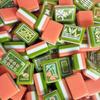Engraved 160 American Mahjong Tiles - Olive Green & Coral Pink 3-Layer view 1