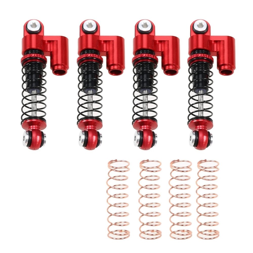 RC Shock Absorbers Compatible with Axial SCX24 C10 for JLU for Gladiator for Bronco 4pcs Metal Shock Absorber 32mm Oil Damper 1/24 RC Crawler Car Parts