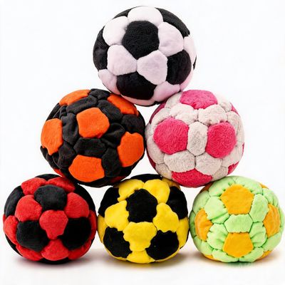 Lxrhuf 6 Pack Soccer Footbags Handmade Plush Fleece Juggling Balls for Adults & Kids, Soft Durable Footbag Set for Outdoor Games, Freestyle Kicks & Coordination Training