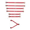 Rc Connecting Rod Compatible with Axial for SCX24 for Deadbolt AXI90081 B17 AXI00004 1/24 RC Crawler Car Upgrade Part CNC Aluminum Alloy for Chassis Links(Red) view 2
