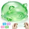 Stress Cat Toy, Sensory Fidget Toy, Filled Squishy Toys for Kids Stress Relief - High Density Squeeze Balls,Ultra-Soft Decompression Venting Toys-Green view 1